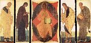 unknow artist Andrei Rublev and Assistants,Deisis,Christ in Majesty Among the Cherubins oil painting